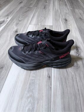 HOKA Speedgoat 5 GTX Spike Women’s 7.5 Gore-Tex Black Trail Shoes